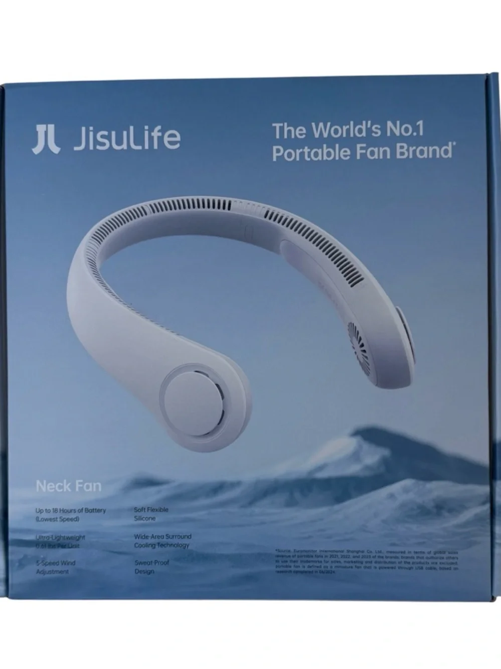 🔥 JISULIFE Pro Portable Neck Fan | 5 Speeds | 18H Battery New/Open Box